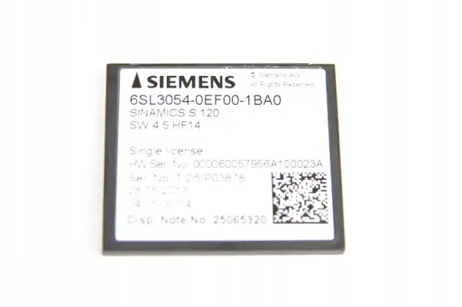 Product: Siemens 6SL3054-0EF00-1BA0 SINAMICS S120 CompactFlash Card