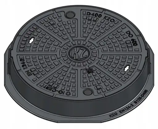 Produkt: Właz żeliwny okrągły DO600 H115, KL.D400 (40T), niemalowany (surowy)
