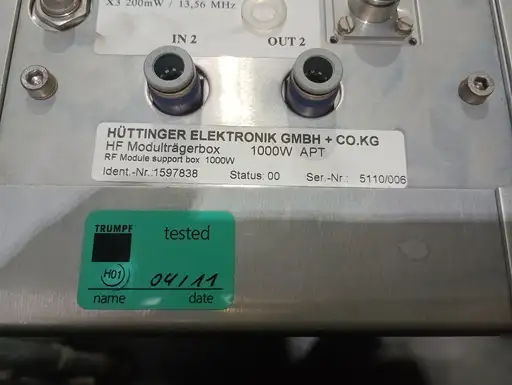 Product: HÜTTINGER ELEKTRONIK, RF-Driver-AMP Trumpf