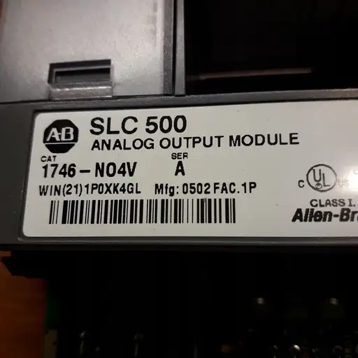 Product: Allen-Bradley Allen Bradley AB SLC 500 SLC500 1746-NO4V ANALOG OUTPUT