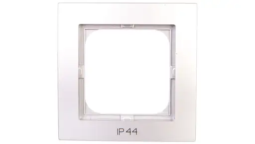 Prodotto: AS Ramka pojedyncza do łączników IP44 srebro RH-1G/18