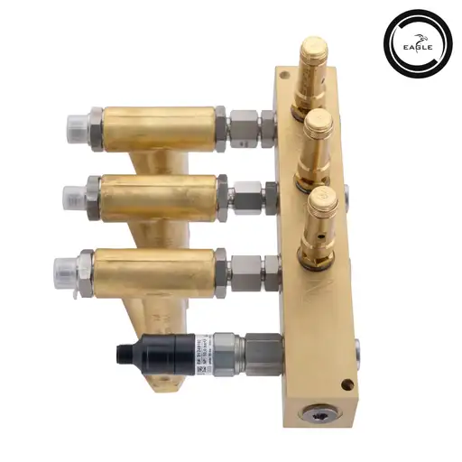 Product: Nitrogen-oxygen-air gas connection block