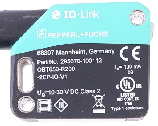 Product: PEPPERL+FUCHS 295670-100112 OBT650-R200-2EP-IO-V1