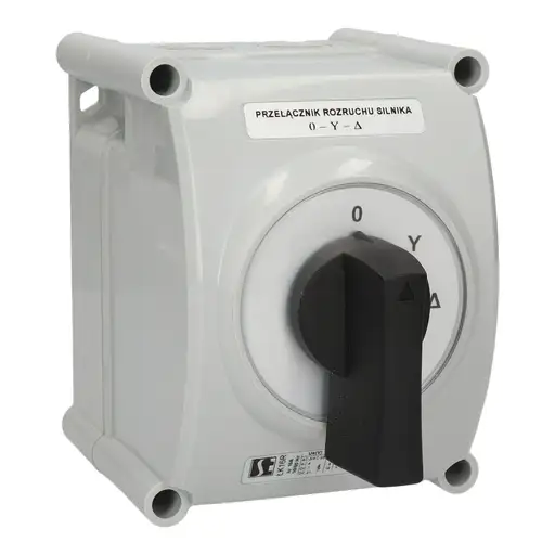 Product: Łącznik krzywkowy 63A, przełącznik zmiany kierunku obrotów L-0-P, w obudowi