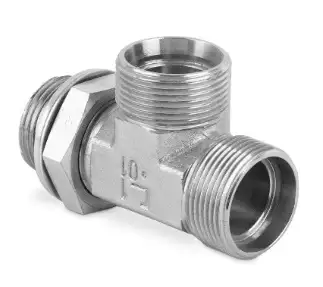 Prodotto: Przyłączka trójnikowa nastawna niesymetryczna z przeciwnakrętką BSP 1/2" M22x1,5 14S 7610-14SR-1 (106718.1)