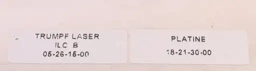 Product: TRUMPF LASER ILC B 05-26-15-00 18-21-30-00