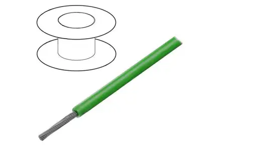 Produkt: Przewód HookUp Wire linka Cu 22AWG PVC zielony 150V 30,5m 7055 GR005