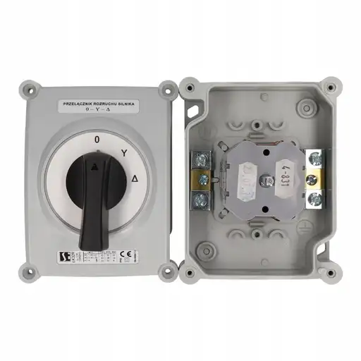 Product: Łącznik krzywkowy 63A, przełącznik zmiany kierunku obrotów L-0-P, w obudowi