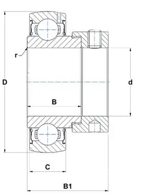 Produkt: Łożysko samonastawne ES 208-24 G2 SNR FD208 D208