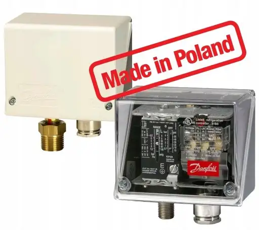 Product: Presostat typu KPI35, zakres od -0,2 do 8 bar, mechaniczna różnica załączeń