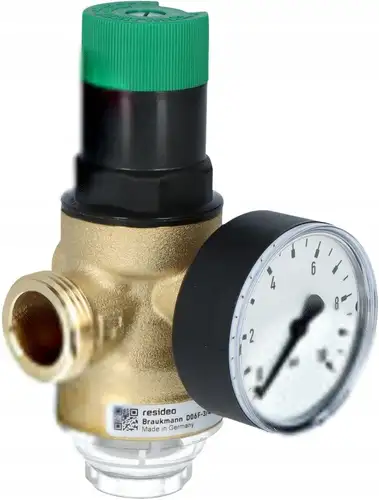 Product: Regulator ciśnienia, ze śrubunkami, 3/4 cala, z manometrem 0-10 bar