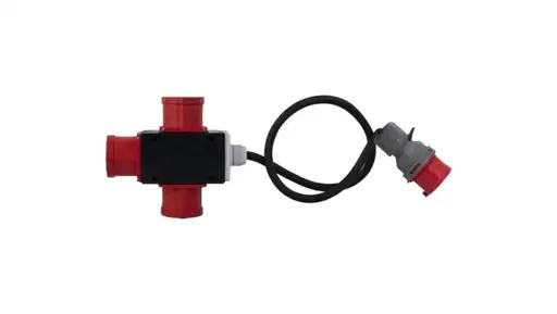 Prodotto: Rozdzielnica PARMA - wtyczka 32A 5p, gniazda 3x32A 5p + OPD 5x4 - 15m