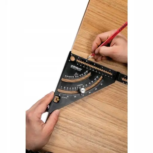 Product: kątownik stolarski ciesielski aluminiowy rozkładany z podstawą
