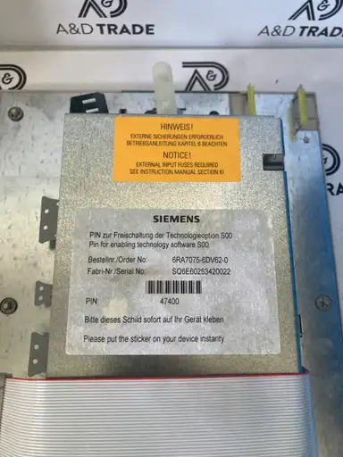 Product: Sterowanie drzwiczki do Siemens 6RA7075-6DV62-0-Z, 6RA7075-6DV62-0