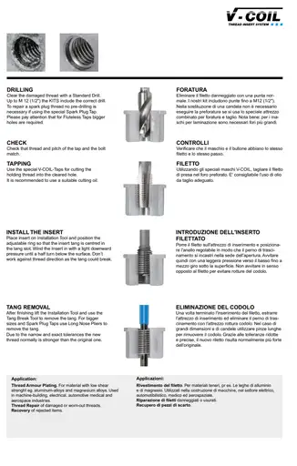 Prodotto: ZESTAW NAPRAWCZY DO GWINTÓW M14X2,0 1,5D  V-COIL / FANAR
