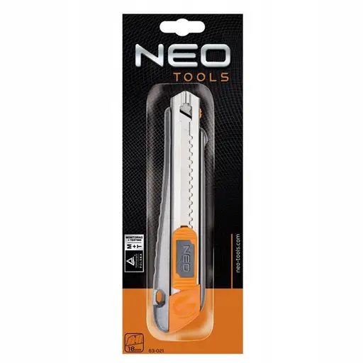 Product: NÓŻ Z OSTRZEM ŁAMANYM 18MM 63-021 NEO