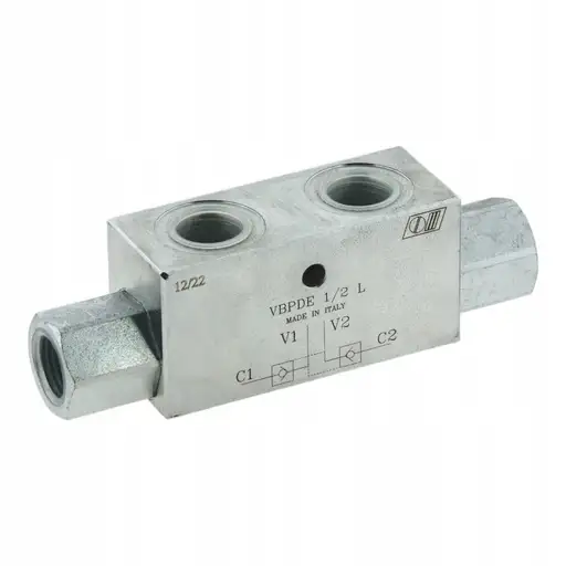 Product: Zamek hydrauliczny zawór zwrotny sterowany bliźniaczy VBPDE 1/2" 50L Włoski