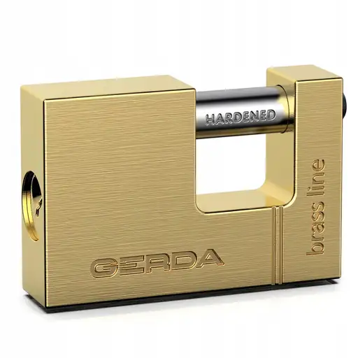 Product: GERDA KMT T5010A Kłódka mosiężna trzpieniowa 50x38mm/9mm + 3 klucze