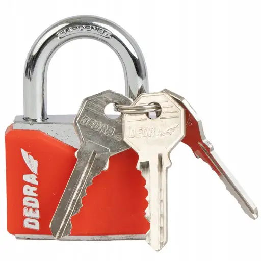 Product: DEDRA 11U110 Kłódka żeliwna w osłonie 30mm + 3 klucze