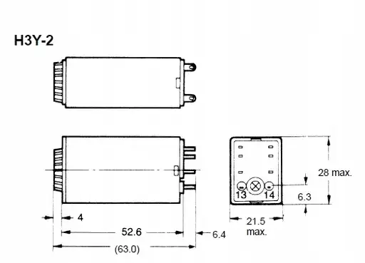 Prodotto: Przekaźnik czasowy Timer OMRON H3Y-2 24V AC 10min.
