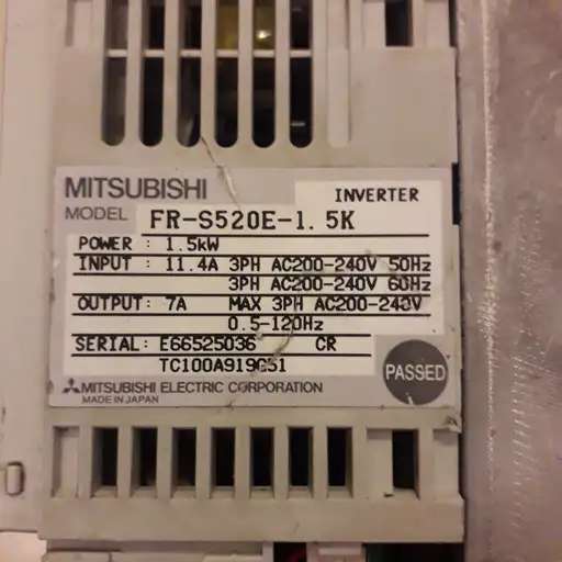 Product: FALOWNIK MITSUBISHI S500 FR-S520E-1.5K 0,5-120Hz 7A FR S520E