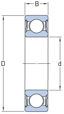 Produkt: 6906 2RS CODEX Łożysko kulkowe nierdzewne 30x47x9