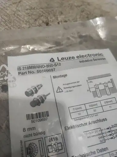 Product: Leuze Electronic 50109697 - czujnik zbliżeniowy indukcyjny