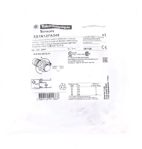 Product: TELEMECANIQUE XS1N12PA349 PNP Sn=4mm M12 2M ! NEW !