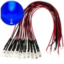 Produkt: DIODY LED 12V 3mm NIEBIESKIE - przewody o długości 20cm|komplet 10 SZT