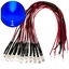 Prodotto: DIODY LED 12V 3mm NIEBIESKIE - przewody o długości 20cm|komplet 10 SZT