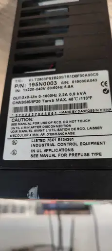 Product: Danfoss VLT 2800 195N0003