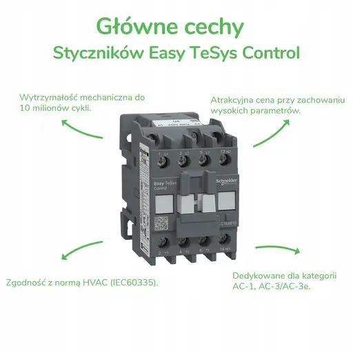 Produkt: Stycznik mocy, Easy TeSys Control, AC-3, 32A, 3P (1NO), cewka 24V DC