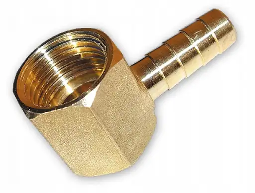 Produkt: Nypel kątowy mosiądz G.W 1/2" wąż 10 mm