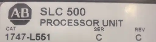 Product: Allen-Bradley Allen Bradley AB SLC 500 1747-L551 CPU UNIT 147-OS501 C 11