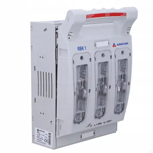 Product: Rozłącznik izolacyjny bezpiecznikowy, Montaż tablicowy, zaciski kablowe: mo