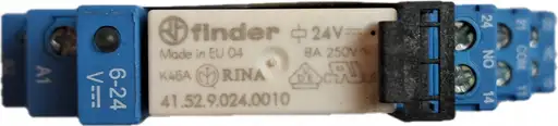 Product: Przekaźnik Finder 41.52.9.024 + Gniazdo 93.02.7.024, 24V DC, 8A