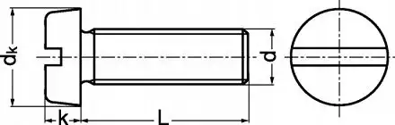 Product: M2,5x10 Wkręt z łbem walcowym DIN 84 A2 500 szt