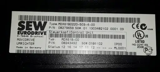 Product: Falownik SEW MDX61B0220-503-4-00 08279659 MDX60A0220-503-4-00 08227144 22kW