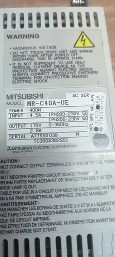 Product: Mitsubishi serwo mr-c40a-ue