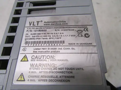 Product: Falownik DANFOSS VLT FC-301PK75T4E20H1 0,75 kw