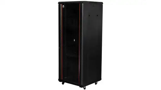 Prodotto: Szafa stojąca RACK 19 22U 600x800mm drzwi szklane czarna NEKU FLR + wy...