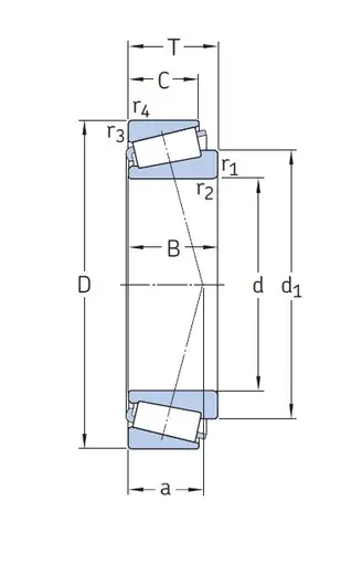 Product: Łożysko stożkowe jednorzędowe 30204 J2/Q SKF