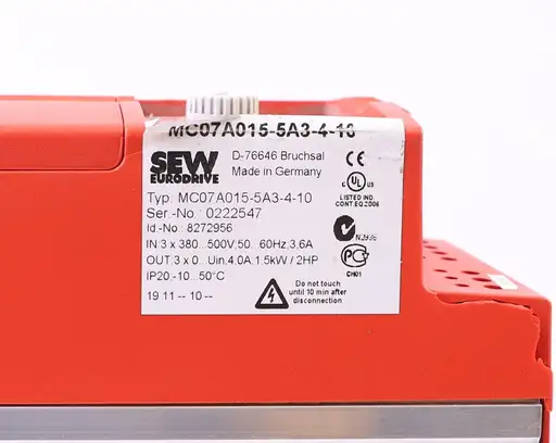 Prodotto: SEW MC07A015-5A3-4-10 BROKEN COVER