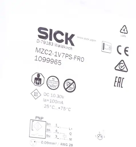 Produkt: SICK MZC2-1V7PS-FR0 1099965 ! NEW !