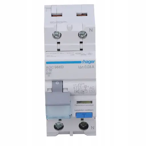 Product: Wyłącznik różnicowoprądowy z członem nadprądowym C/6KA, 16A, 30mA, 2 biegun