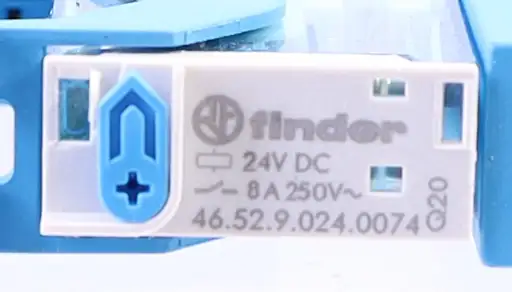 Product: FINDER 97.02 + 46.52.9.024.0074 24V DC 2CO-DPDT ! NEW !