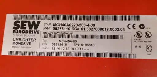 Product: Falownik SEW MCH40A0220-503-4-00 08276110 08242410 MDX60A0220 08227144 22kW