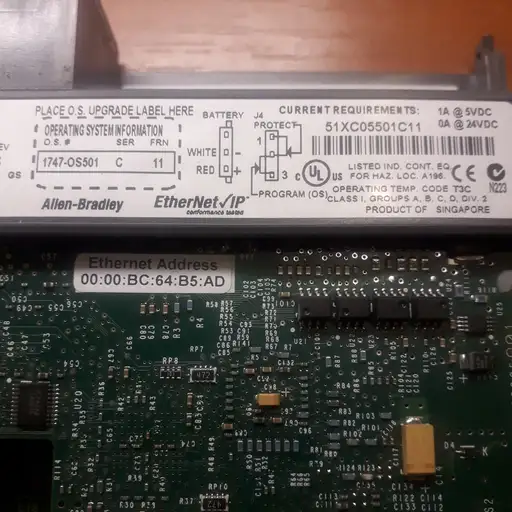 Product: Allen-Bradley Allen Bradley AB SLC 500 1747-L551 CPU UNIT 147-OS501 C 11