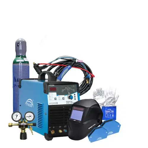 Produkt: Zestaw spawalniczy TIG PONTIG 202 AC/DC MOST z przyłbicą SPECTRA MOST