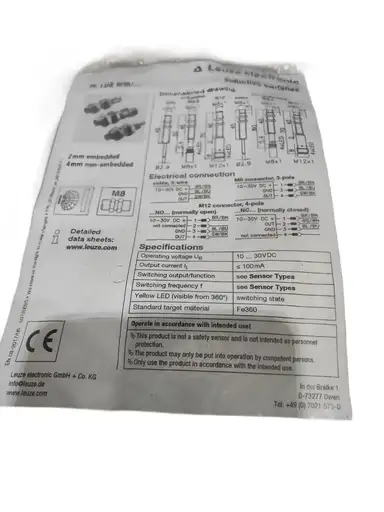 Product: Leuze electronic IS 108 MM - czujnik zbliżeniowy